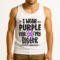 I Wear Purple For My Sister Epilepsy Awareness Tank Top