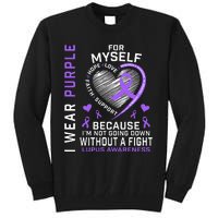 I Wear Purple For Myself Lupus Awareness Warriors Fighters Tall Sweatshirt