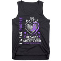 I Wear Purple For Myself Lupus Awareness Warriors Fighters Tank Top