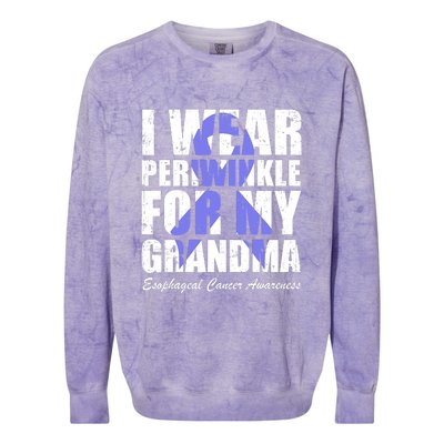 I Wear Periwinkle For My Grandma Esophageal Cancer Awareness Colorblast Crewneck Sweatshirt