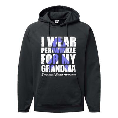 I Wear Periwinkle For My Grandma Esophageal Cancer Awareness Performance Fleece Hoodie