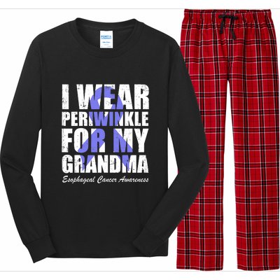 I Wear Periwinkle For My Grandma Esophageal Cancer Awareness Long Sleeve Pajama Set