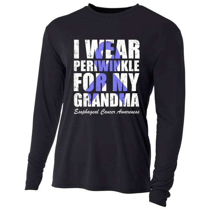 I Wear Periwinkle For My Grandma Esophageal Cancer Awareness Cooling Performance Long Sleeve Crew