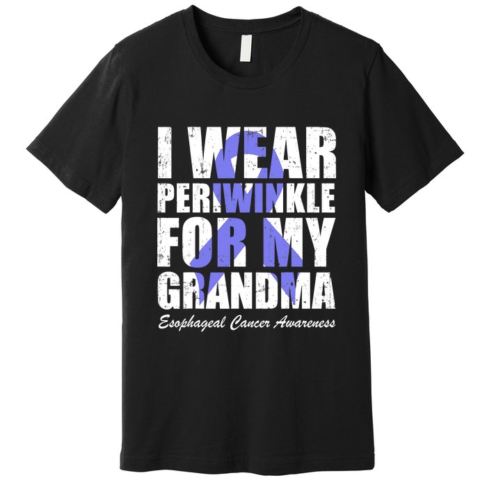 I Wear Periwinkle For My Grandma Esophageal Cancer Awareness Premium T-Shirt