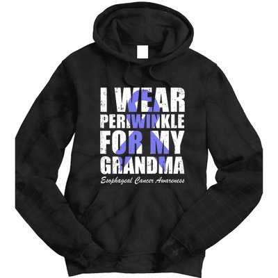 I Wear Periwinkle For My Grandma Esophageal Cancer Awareness Tie Dye Hoodie