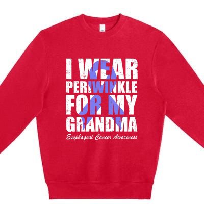 I Wear Periwinkle For My Grandma Esophageal Cancer Awareness Premium Crewneck Sweatshirt