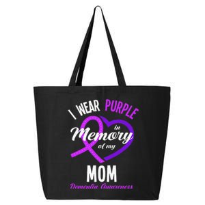 I Wear Purple In Memory For My Mom Dementia Awareness 25L Jumbo Tote