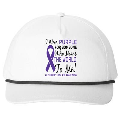 I Wear Purple Alzheimer's Disease Awareness Snapback Five-Panel Rope Hat