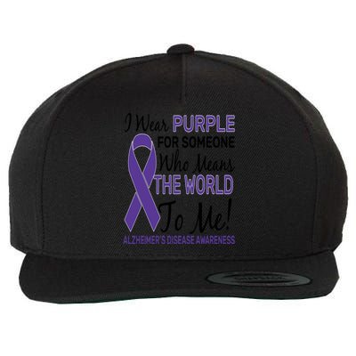 I Wear Purple Alzheimer's Disease Awareness Wool Snapback Cap