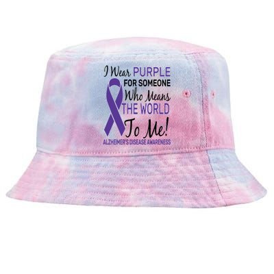 I Wear Purple Alzheimer's Disease Awareness Tie-Dyed Bucket Hat