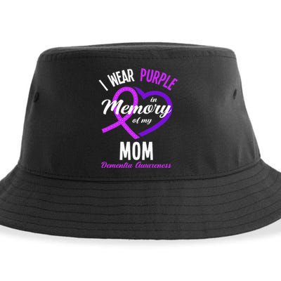 I Wear Purple In Memory For My Mom Dementia Awareness Sustainable Bucket Hat