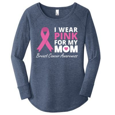 I Wear Pink For My Mom Cute Gift Ribbon Family Love Warrior Women's Perfect Tri Tunic Long Sleeve Shirt