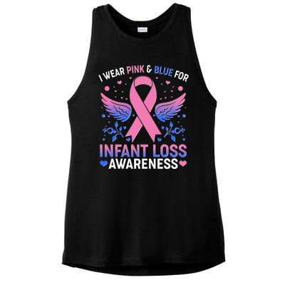 I Wear Pink And Blue For Infant Loss Awareness Ladies PosiCharge Tri-Blend Wicking Tank