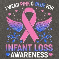 I Wear Pink And Blue For Infant Loss Awareness Cotton Canvas Backpack