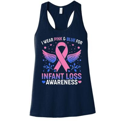 I Wear Pink And Blue For Infant Loss Awareness Women's Racerback Tank