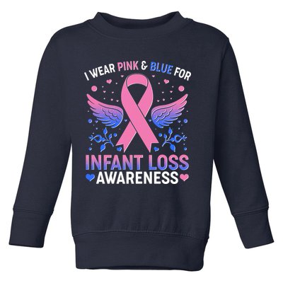 I Wear Pink And Blue For Infant Loss Awareness Toddler Sweatshirt