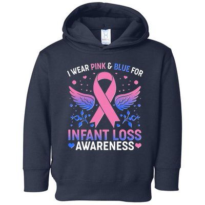 I Wear Pink And Blue For Infant Loss Awareness Toddler Hoodie