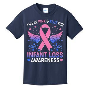 I Wear Pink And Blue For Infant Loss Awareness Kids T-Shirt