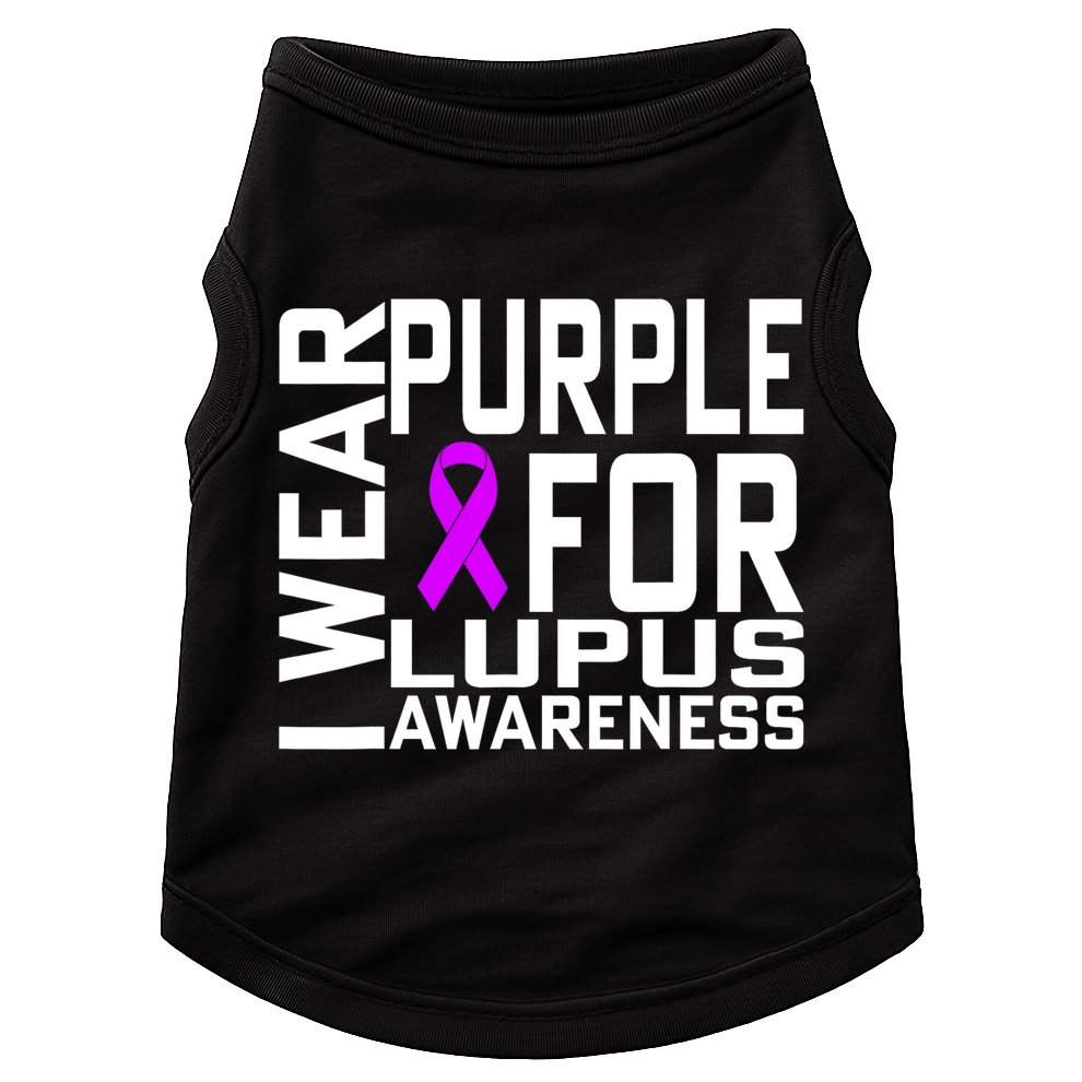 I Wear Purple For Lupus Awareness Month Doggie Tank