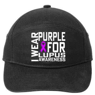 I Wear Purple For Lupus Awareness Month 7-Panel Snapback Hat