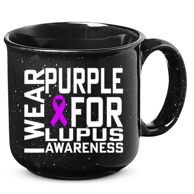 I Wear Purple For Lupus Awareness Month 15oz Campfire Ceramic Mug