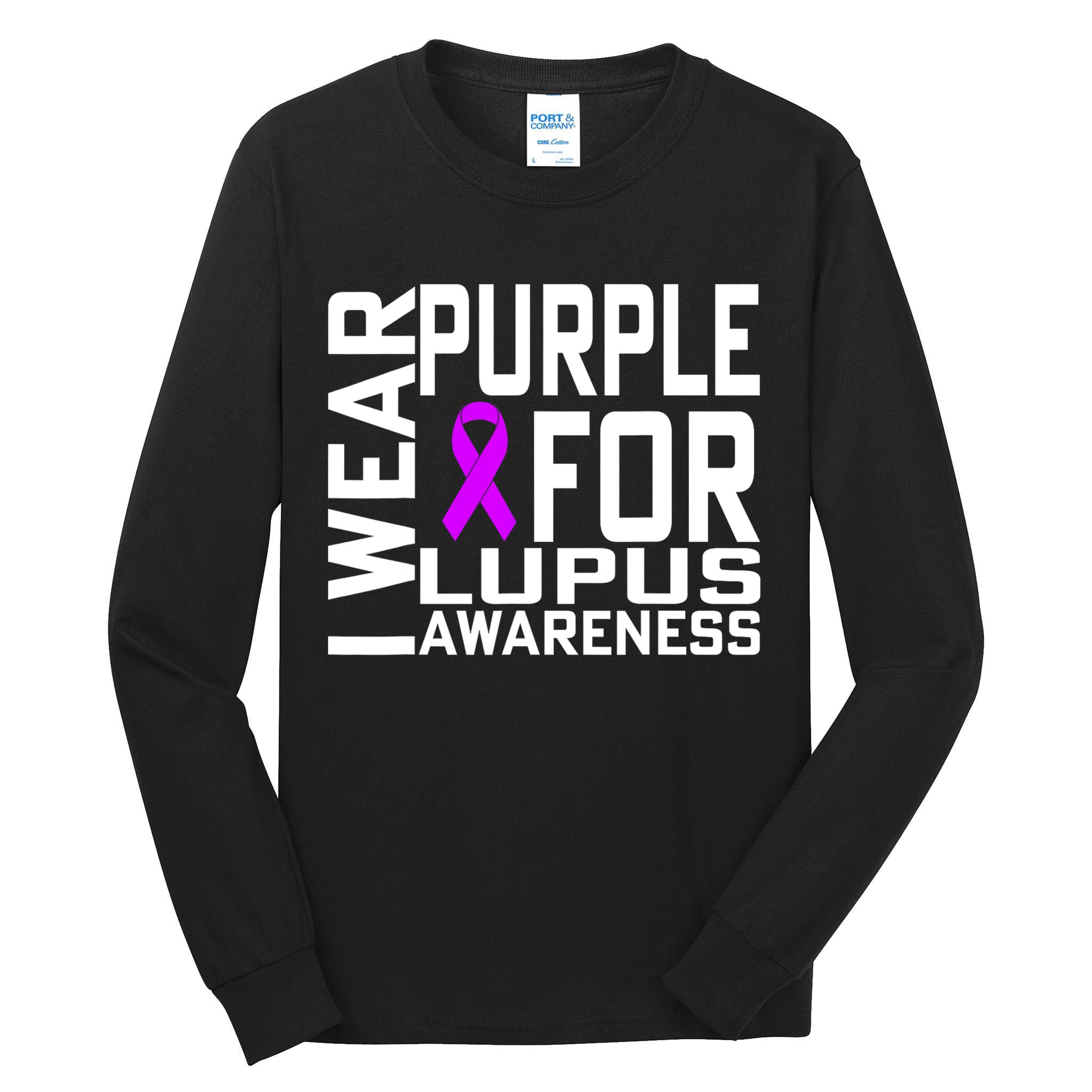 I Wear Purple For Lupus Awareness Month Tall Long Sleeve T-Shirt