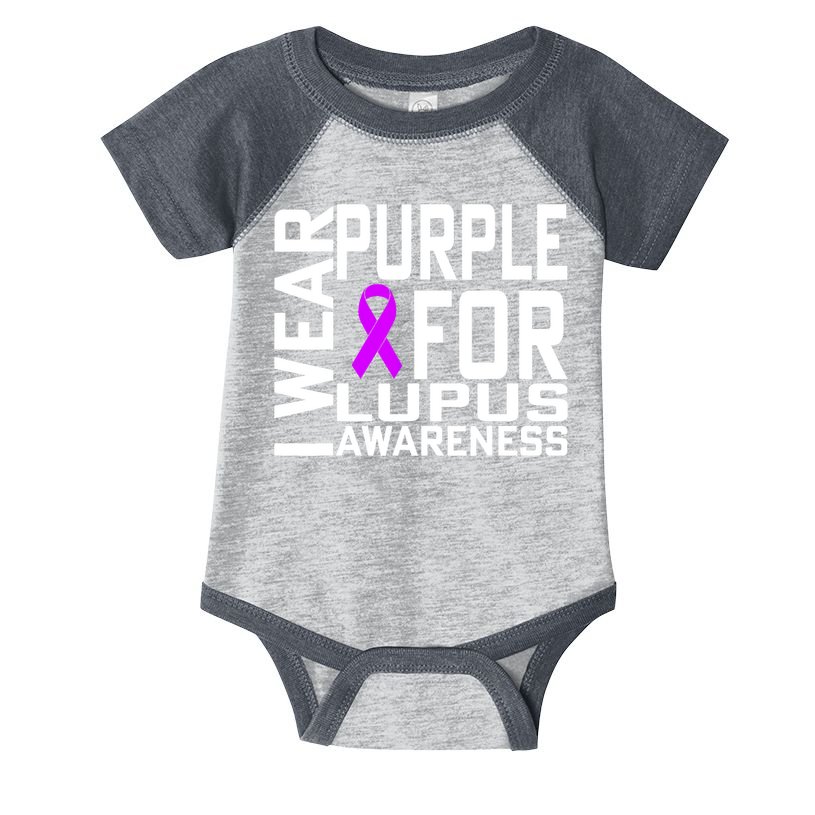I Wear Purple For Lupus Awareness Month Infant Baby Jersey Bodysuit