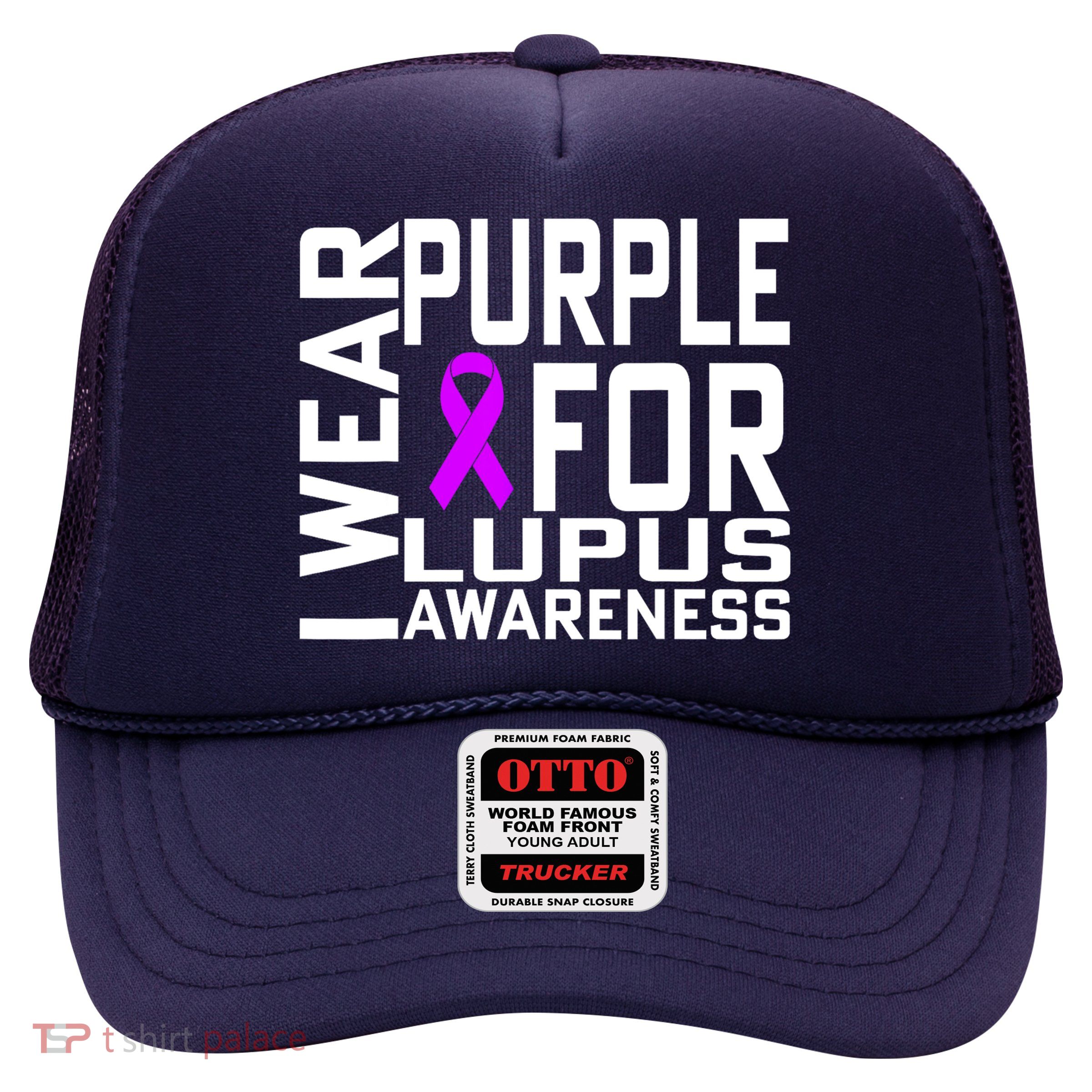I Wear Purple For Lupus Awareness Month Trucker Hat
