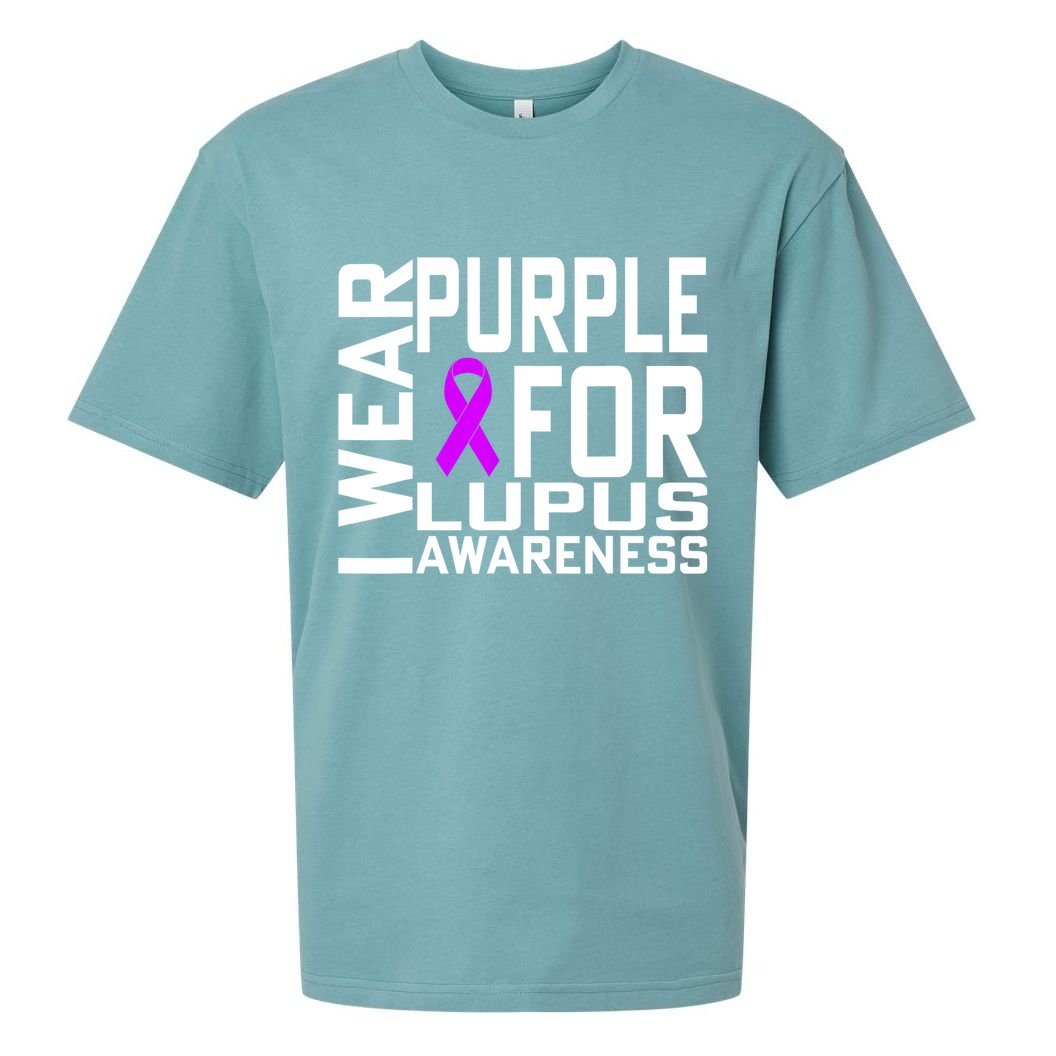 I Wear Purple For Lupus Awareness Month Sueded Cloud Jersey T-Shirt