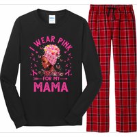 I Weak Pink For My Mama Breast Cancer Awareness Long Sleeve Pajama Set