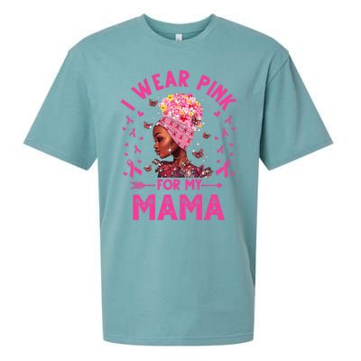 I Weak Pink For My Mama Breast Cancer Awareness Sueded Cloud Jersey T-Shirt