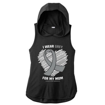 I Wear Periwinkle For My Grandpa Esophageal Cancer Awareness Ladies PosiCharge Tri-Blend Wicking Draft Hoodie Tank