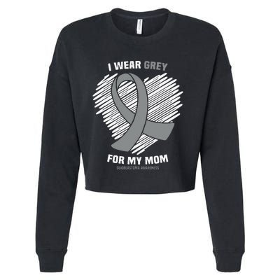 I Wear Periwinkle For My Grandpa Esophageal Cancer Awareness Cropped Pullover Crew