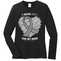 I Wear Periwinkle For My Grandpa Esophageal Cancer Awareness Ladies Long Sleeve Shirt