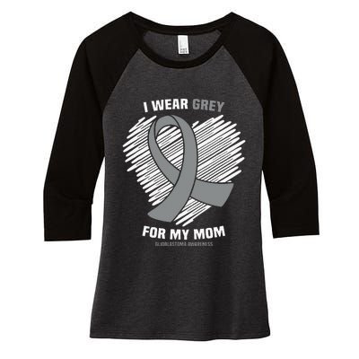 I Wear Periwinkle For My Grandpa Esophageal Cancer Awareness Women's Tri-Blend 3/4-Sleeve Raglan Shirt