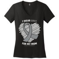 I Wear Periwinkle For My Grandpa Esophageal Cancer Awareness Women's V-Neck T-Shirt