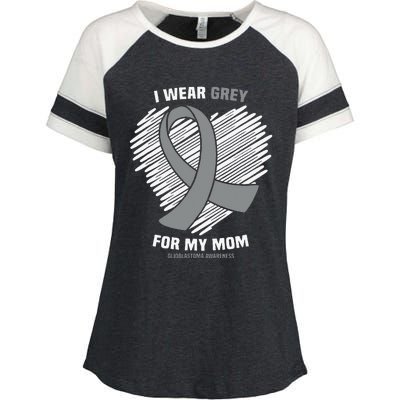 I Wear Periwinkle For My Grandpa Esophageal Cancer Awareness Enza Ladies Jersey Colorblock Tee