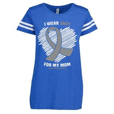 I Wear Periwinkle For My Grandpa Esophageal Cancer Awareness Enza Ladies Jersey Football T-Shirt