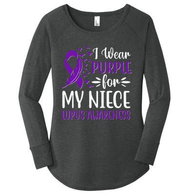 I Wear Purple For My Niece Lupus Awareness Women's Perfect Tri Tunic Long Sleeve Shirt