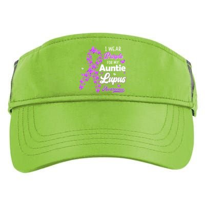 I Wear Purple For My Auntie Lupus Awareness Cool Gift Adult Drive Performance Visor