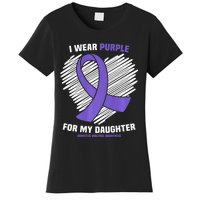 I Wear Purple For My Daughter Domestic Violence Awareness Women's T-Shirt