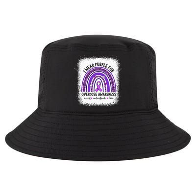 I Wear Purple For Overdose Awareness Boho Rainbow Ribbon Cool Comfort Performance Bucket Hat