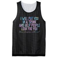 I Will Put You In A Trunk And Help People Look Mesh Reversible Basketball Jersey Tank