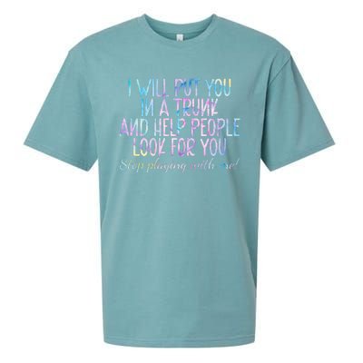 I Will Put You In A Trunk And Help People Look Sueded Cloud Jersey T-Shirt