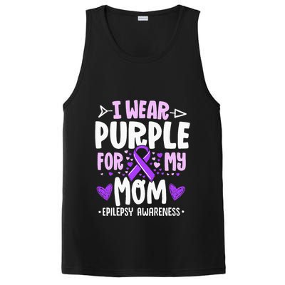 I Wear Purple For My Mom Mother Epilepsy Awareness Month PosiCharge Competitor Tank