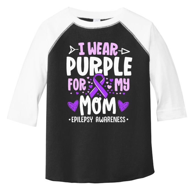 I Wear Purple For My Mom Mother Epilepsy Awareness Month Toddler Fine Jersey T-Shirt