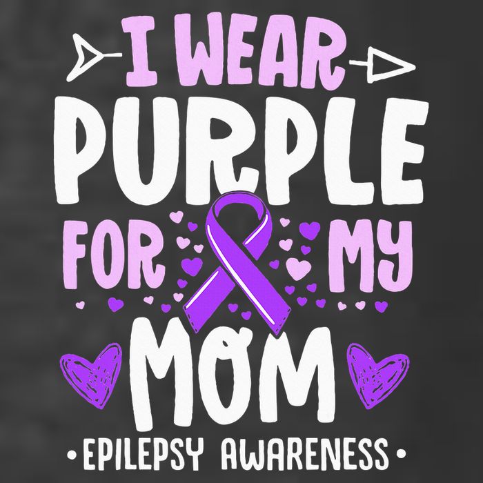 I Wear Purple For My Mom Mother Epilepsy Awareness Month T-Shirt