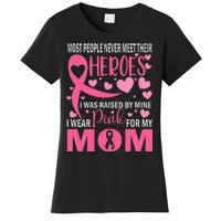 I Wear Pink For My Mom Breast Cancer Awareness Women's T-Shirt