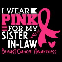 I Wear Pink For My Sister In Law Breast Cancer Awareness Impact Tech Backpack