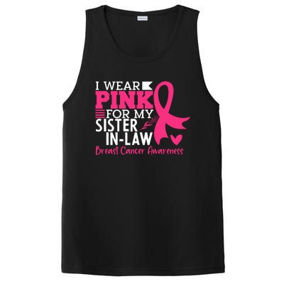 I Wear Pink For My Sister In Law Breast Cancer Awareness PosiCharge Competitor Tank